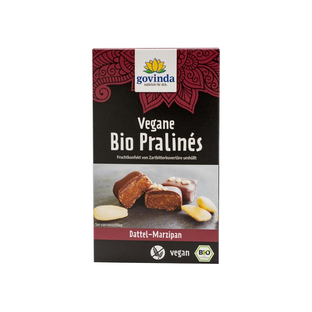 Vegane Bio Pralinés Dattel-Marzipan // Govinda