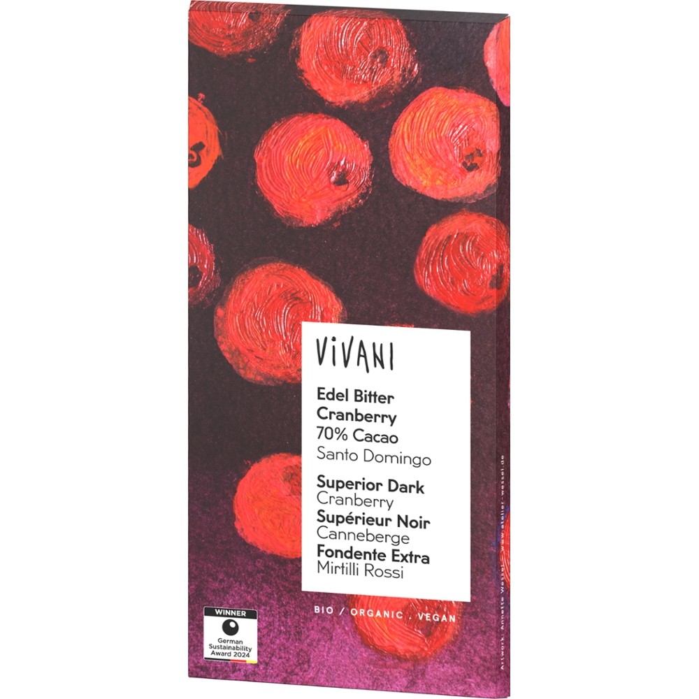 Edel Bitter Cranberry 70% Cacao // Vivani