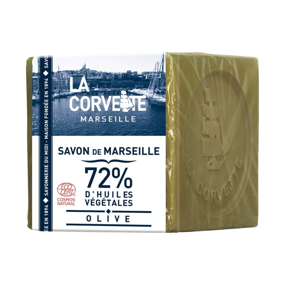 Seife Olive-Marseille 300g • vom Hersteller: La Savonnerie du Midi in Marseille // LA CORVETTE
