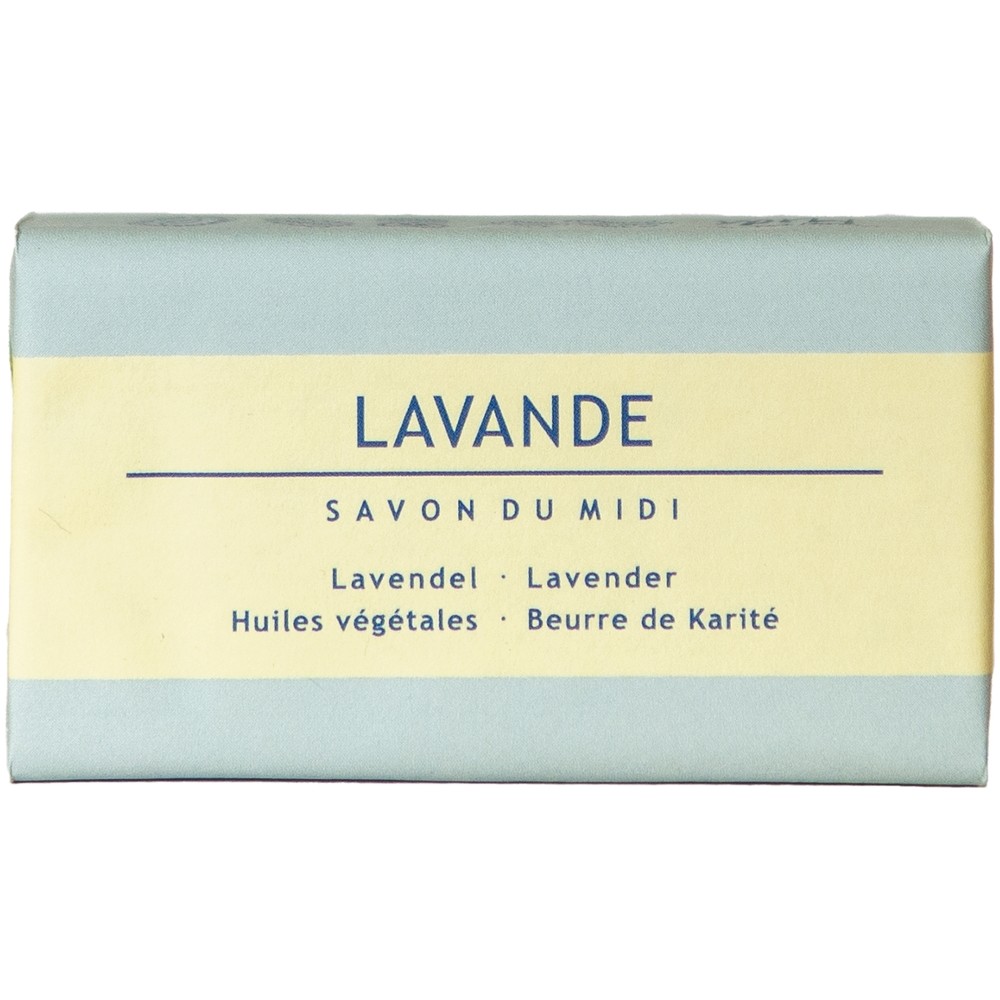 Seife mit Karité-Butter & Lavendel 100g aus Bio Pflanzenölen in 100% Papier VP // Savon du Midi