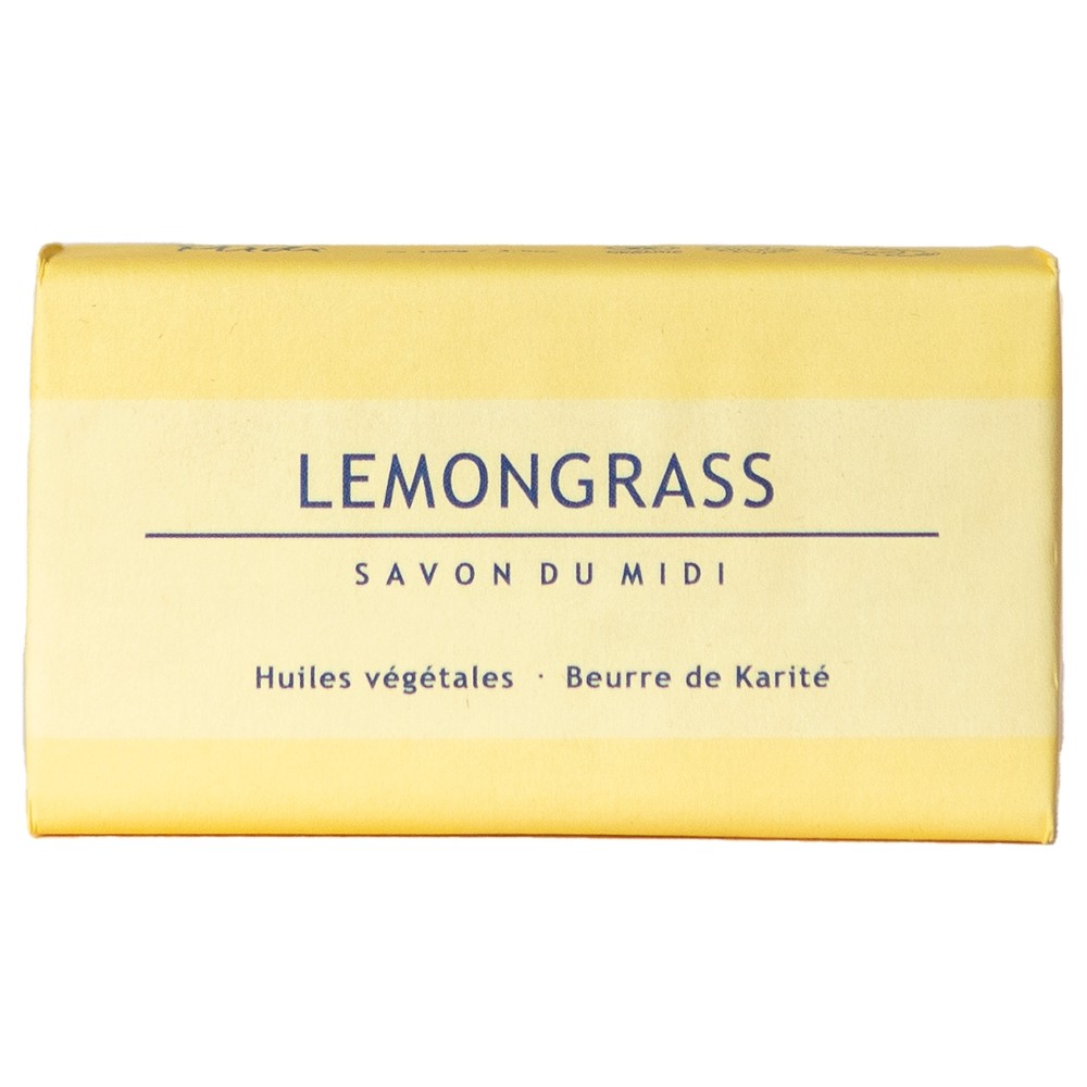 Seife mit Karité-Butter Lemongrass 100g aus Bio Pflanzenölen in 100% Papier VP // Savon du Midi