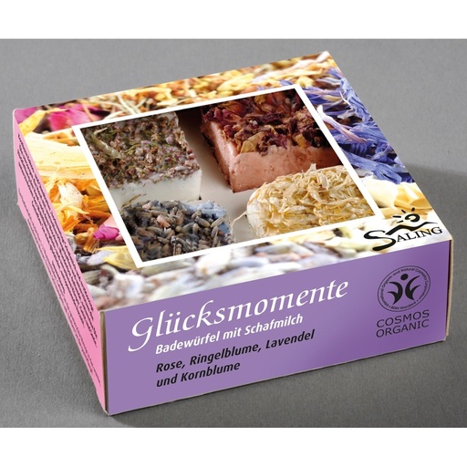 [401291] Geschenkverpackung Glücksmomente, Badewürfel mit Schafmilch // Saling