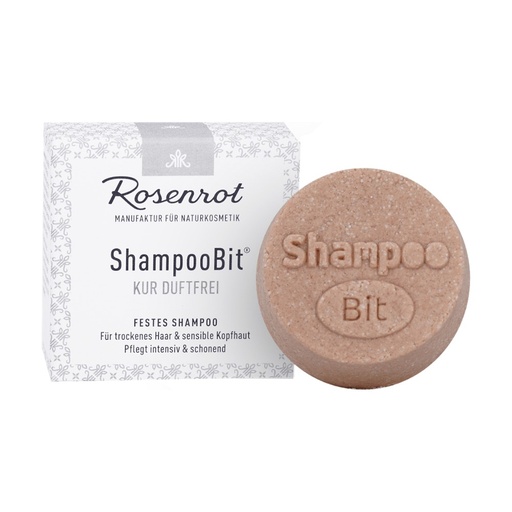 [ex637012] festes ShampooBit® Kur duftfrei - 60g - in Schachtel // Rosenrot Naturkosmetik