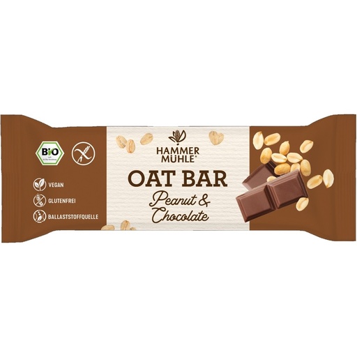 [295063] Bio Oat Bar Peanut & Chocolate glutenfrei // Hammermühle