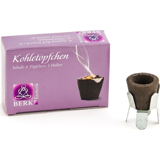 Kohletöpfchen à 6 Stück pro Packung // BERK