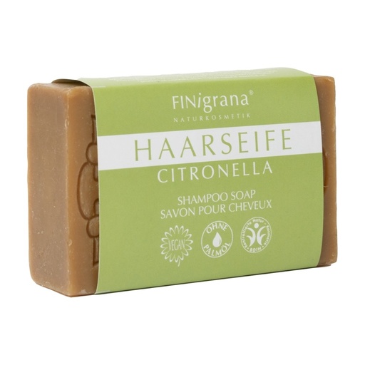 [30794] FINigrana Haarseife mit Citronellaöl, 100g rechteckig, aus 5 Pflanzenölen // FINigrana® Naturkosmetik