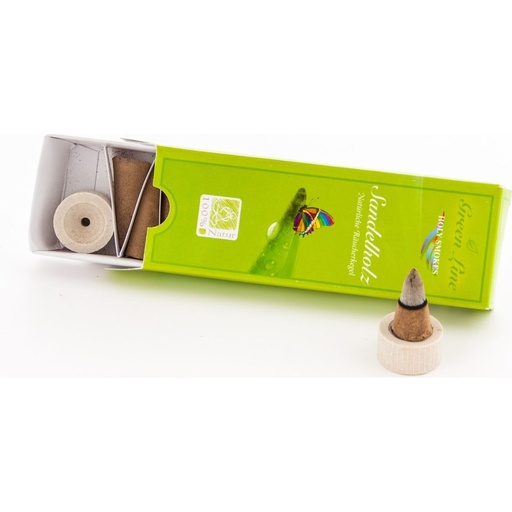 Sandelholz Räucherkegel - Green Line 16 g // BERK