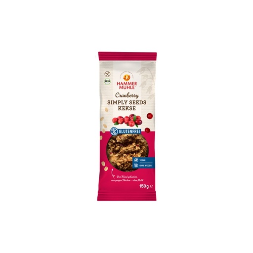 [295039] Bio Simply Seeds Kekse Cranberry gf // Hammermühle