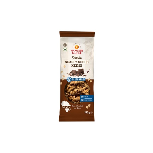 [295042] Bio Simply Seeds Kekse Schoko gf // Hammermühle