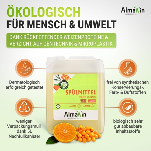 [522421] Spülmittel Sanddorn & Mandarine // AlmaWin